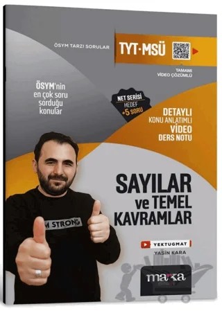 2025 TYT – MSÜ Sayılar ve Temel Kavramlar Detaylı Konu Anlatımlı Ders Notu – Yasin Kara – Marka Yayınları kitap kapağı