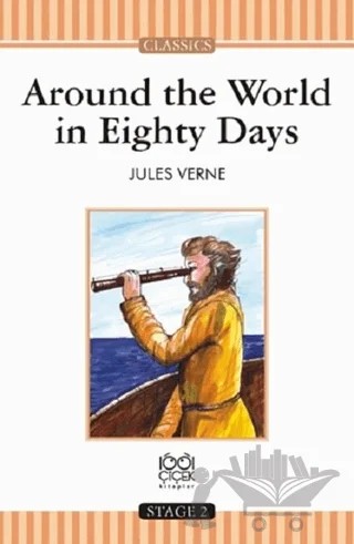 Around The World İn Eighty Days – Jules Verne – 1001 Çiçek Kitaplar kitap kapağı
