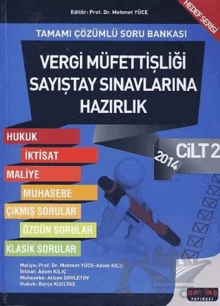 Vergi Müfettişliği Sayıştay Sınavlarına Hazırlık – Mehmet Yüce – Savaş Yayınevi kitap kapağı