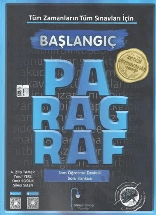 Paragraf Başlangıç Soru Bankası – A. Ziya Tamer, Yusuf Yerli – Edebiyat Sokağı Yayınları kitap kapağı