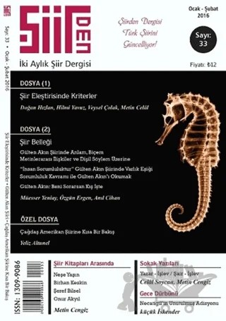 Şiirden İki Aylık Şiir Dergisi Sayı: 33 Ocak - Şubat 2016 – Şiirden Yayıncılık kitap kapağı
