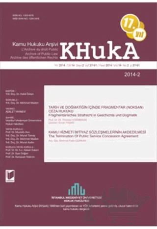 KHukA - Kamu Hukuku Arşivi Yıl:2014 Cilt:14 Sayı:2 – Kolektif – Adalet Yayınevi kitap kapağı