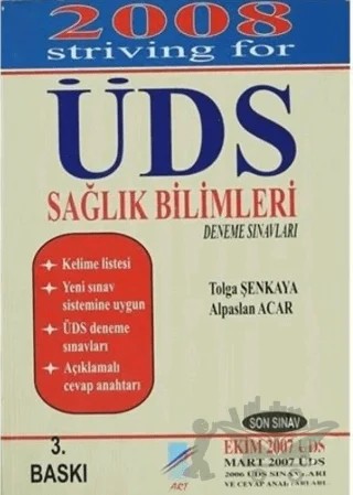 2008 ÜDS Sağlık Bilimleri Deneme Sınavları – Alpaslan Acar, Tolga Şenkaya – Art Basın Yayın Hizmetleri kitap kapağı