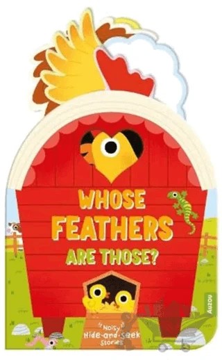 Noisy Hide and Seek: Whose Feathers Are Those? – Daniel Roode – Auzou Books kitap kapağı