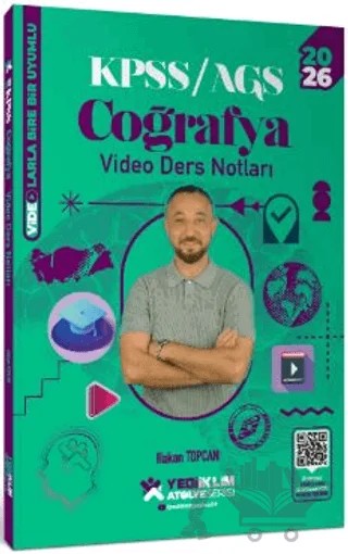 2026 KPSS Atölye Genel Kültür Coğrafya Video Ders Notları – Hakan Topcan – Yediiklim Yayınları kitap kapağı