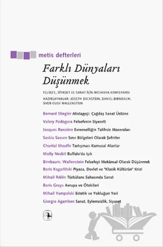 Farklı Dünyaları Düşünmek – Joseph Backstein – Metis Yayınları kitap kapağı