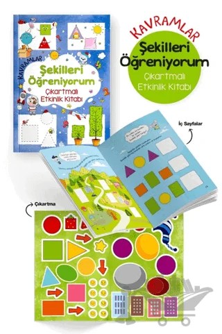 Kavramlar – Şekilleri Öğreniyorum – Çıkartmalı Etkinlik Kitabı – Kolektif – Bigkids Yayınları kitap kapağı