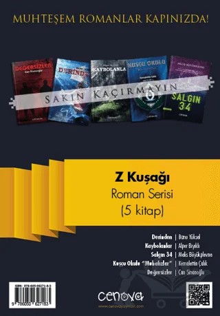 Z Kuşağı Roman Serisi (5 Kitap) – Kemalettin Çalık, Can Sinanoğlu, Melis Büyükplevne, Alper Bıyıklı, Banu Yüksel – Cenova Yayınları kitap kapağı