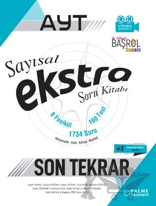 AYT Ekstra Sayısal Soru Kitabı – Kolektif – Palme Yayınları kitap kapağı