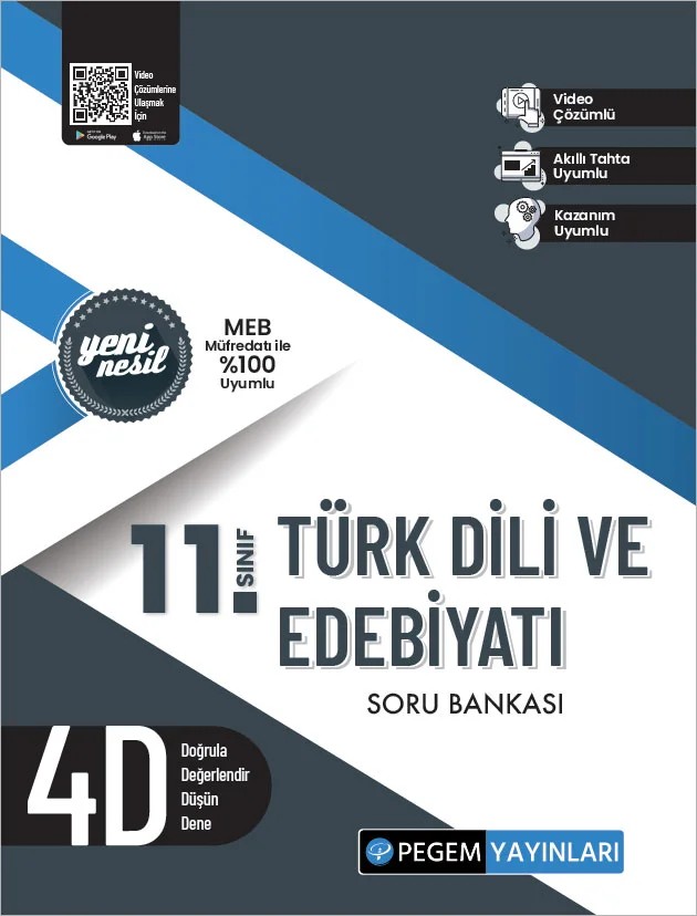 Pegem 11. Sınıf Türkdili ve Edebiyatı Soru Bankası – Pegem Akademi Yayıncılık kitap kapağı
