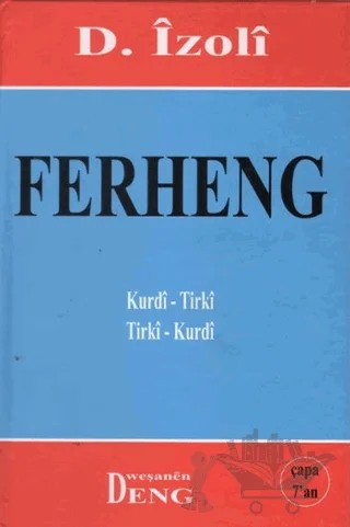 Ferheng Kurdi-Tirki Tirki-Kurdi – D.İzoli – Deng Yayınları kitap kapağı