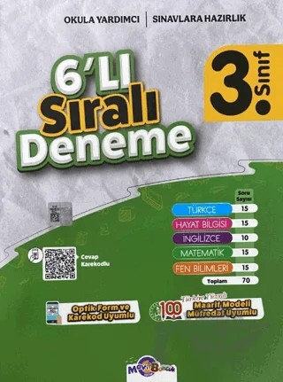 3. Sınıf 6'lı Sıralı Deneme – Kolektif – Mavi Boncuk Akademi kitap kapağı