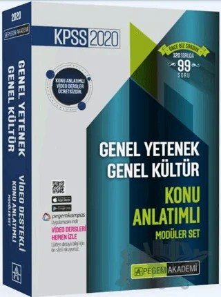 2020 KPSS Genel Yetenek Genel Kültür Video Destekli Konu Anlatımlı Modüler Set (6 Kitap Takım) – Kolektif – Pegem Akademi Yayıncılık kitap kapağı