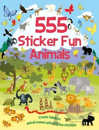 555 Sticker Fun - Animals – Kolektif – IMAGINE THAT kitap kapağı