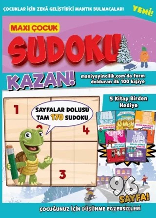 Maxi Çocuk Sudoku 9 – Bertan Kodamanoğlu – Maxi Yayıncılık kitap kapağı