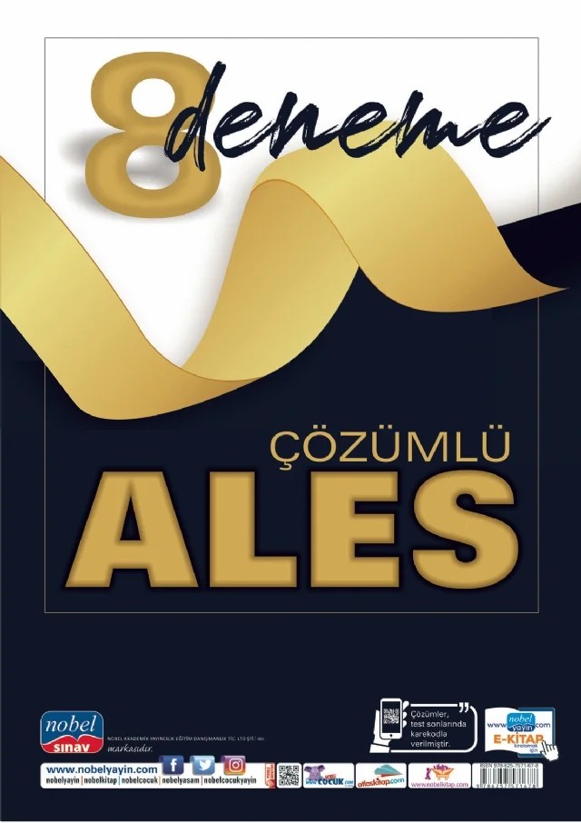 ALES Çözümlü 8 Deneme – Komisyon – Nobel Sınav kitap kapağı
