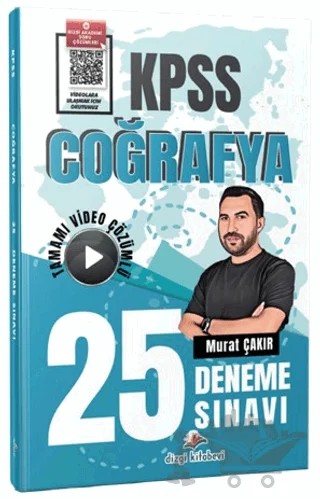 2026 KPSS Coğrafya Tamamı Video Çözümlü 25 Deneme Sınavı – Murat Çakır – Dizgi Kitap kitap kapağı