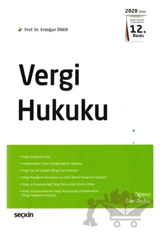 Vergi Hukuku – Erdoğan Öner – Seçkin Yayıncılık kitap kapağı