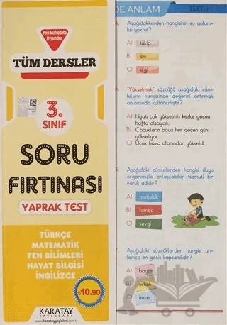 3. Sınıf Tüm Dersler Yaprak Test – Kolektif – Karatay Yayınları kitap kapağı