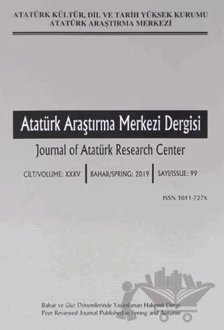 Atatürk Araştırma Merkezi Dergisi Sayı: 99 – Atatürk Araştırma Merkezi kitap kapağı