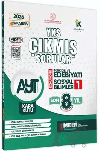2026 YKS-AYT Türk Dili ve Edebiyatı-Sosyal Bilimler1 ÖSYM Çıkmış Sorular Çözümlü Konu Konu Son 8 Yıl – Kolektif – Karakutu Yayın kitap kapağı