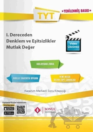 TYT 1. Dereceden Denklem ve Eşitsizlikler Mutlak Değer – Kolektif – Sonuç Yayınları kitap kapağı