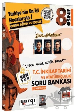 Yargı Ders Arkadaşım 8. Sınıf LGS T.C. İnkılap Tarihi ve Atatürkçülük Son Tur Soru Bankası – Ali Nuri Toprak, Ümit Kılıç, Fatih Sefi – Yargı Yayınevi kitap kapağı