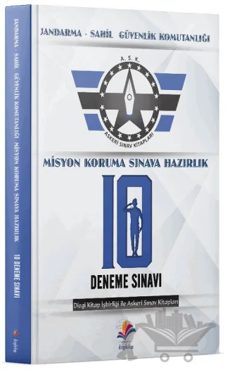 Jandarma - Sahil Güvenlik Komutanlığı Misyon Koruma Sınavı Hazırlık 10 Deneme Sınavı – Kolektif – Dizgi Kitap kitap kapağı