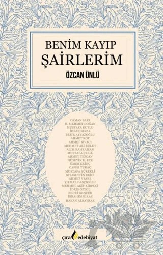 Benim Kayıp Şairlerim – Özcan Ünlü – Çıra Yayınları kitap kapağı