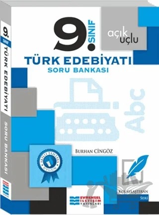 9. Sınıf Türk Edebiyatı Açık Uçlu Soru Bankası – Burhan Cingöz – Evrensel İletişim Yayınları kitap kapağı