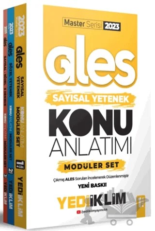 2023 Master Serisi ALES Konu Anlatımlı Modüler Set (3 Cilt) – Kolektif – Yediiklim Yayınları kitap kapağı