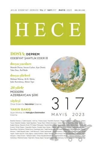 Hece Dergisi - Sayı 317 Mayıs 2023 – Hece Dergisi kitap kapağı