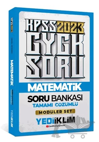 2023 KPSS Genel Yetenek Matematik Tamamı Çözümlü Soru Bankası ( Modüler Set İçerisindeki) – Kolektif – Yediiklim Yayınları kitap kapağı