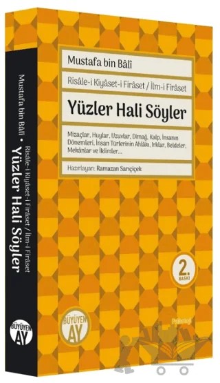 Risale-i Kiyasat-i Firaset / İlm-i Firaset - Yüzler Hali Söyler – Mustafa Bin Bali – Büyüyen Ay Yayınları kitap kapağı