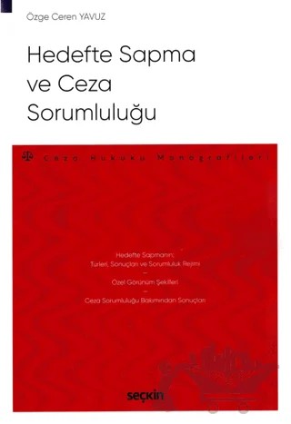 Hedefte Sapma ve Ceza Sorumluluğu – Özge Ceren Yavuz – Seçkin Yayıncılık kitap kapağı