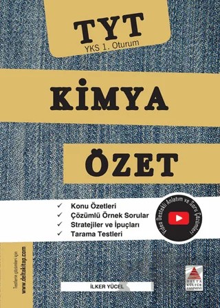 TYT (YKS 1. Oturum) Kimya Özet – İlker Yücel – Delta Kültür Yayınevi kitap kapağı