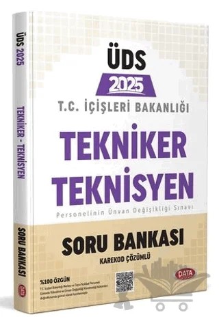 2025 T.C. İçişleri Bakanlığı Tekniker - Teknisyen ÜDS Soru Bankası - Karekod Çözümlü – Kolektif – Data Yayınları kitap kapağı