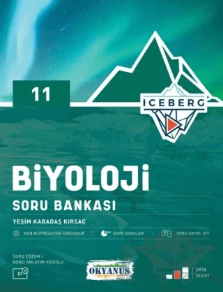 11. Sınıf Iceberg Biyoloji Soru Bankası – Yeşim Kabadaş Kırsaç – Okyanus Yayınları kitap kapağı