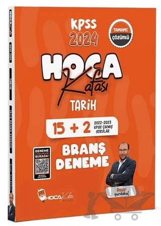 2024 KPSS Tarih 15+2 Deneme Çözümlü – Onur Yurdakul – Hoca Kafası Yayınları kitap kapağı