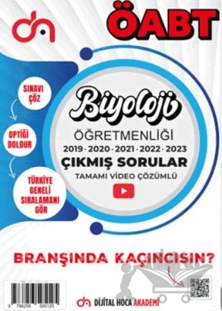 ÖABT Biyoloji Öğretmenliği Son Beş Yıl Çıkmış Sorular Tamamı Video Çözümlü – Kolektif – Dijital Hoca kitap kapağı