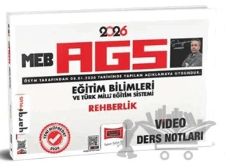 2026 MEB-AGS Eğitim Bilimleri ve Türk Milli Eğitim Sistemi Rehberlik Video Ders Notları – Süleyman Koçdemir – Yargı Yayınevi kitap kapağı