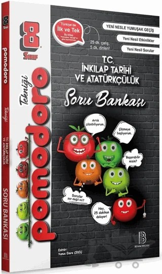 8. Sınıf Pomodoro T.C. İnkılap Tarihi ve Atatürkçülük Soru Bankası – Yunus Emre Çekiç – Benim Hocam Yayınları kitap kapağı