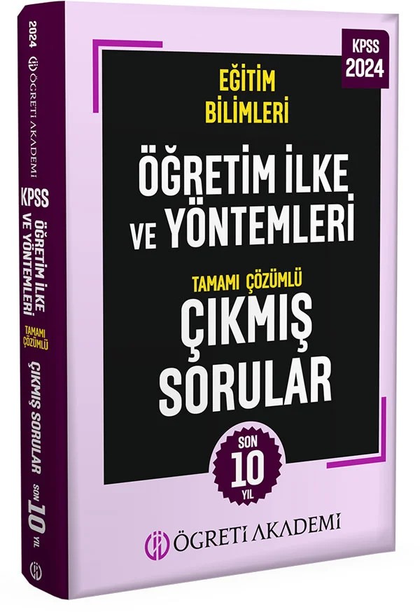 2024 KPSS Eğitim Bilimleri Öğretim İlke ve Yöntemleri Tamamı Çözümlü Çıkmış Sorular (Roman Boy) – Öğreti Akademi kitap kapağı