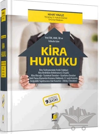 Yeni TBK, HMK, İİK ve İstinafa Göre Kira Hukuku – Nihat Yavuz – Adalet Yayınevi kitap kapağı
