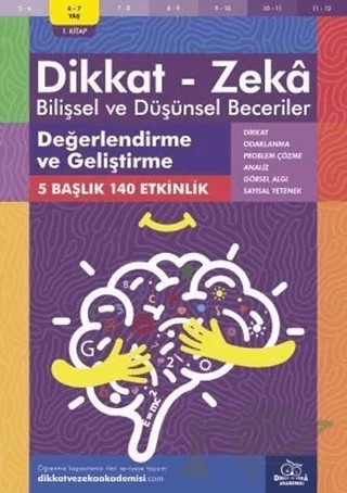 6-7 Yaş Dikkat - Zeka Bilişsel ve Düşünsel Beceriler – Alison Primrose – Dikkat ve Zeka Akademisi Yayınları kitap kapağı