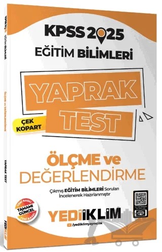2025 KPSS Eğitim Bilimleri Ölçme ve Değerlendirme Çek Kopart Yaprak Test – Kolektif – Yediiklim Yayınları kitap kapağı
