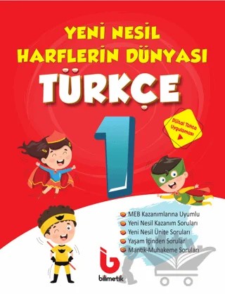 1. Sınıf Türkçe Harflerin Dünyası – Kolektif – Bilimetik Yayınları kitap kapağı