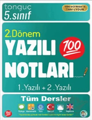 5. Sınıf Yazılı Notları 2. Dönem 1 ve 2. Yazılı – Kolektif – Tonguç Akademi kitap kapağı