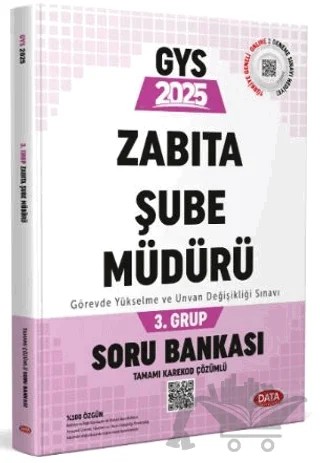 Belediye Zabıta Personeli Zabıta Şube Müdürü 3. Grup Soru Bankası – Kollektif – Data Yayınları kitap kapağı