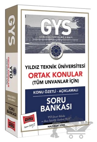 Yargı Yayınları GYS Yıldız Teknik Üniversitesi Ortak Konular Tüm Ünvanlar İçin Konu Özetli - Açıklamalı Soru Bankası – Kolektif – Yargı Yayınevi kitap kapağı